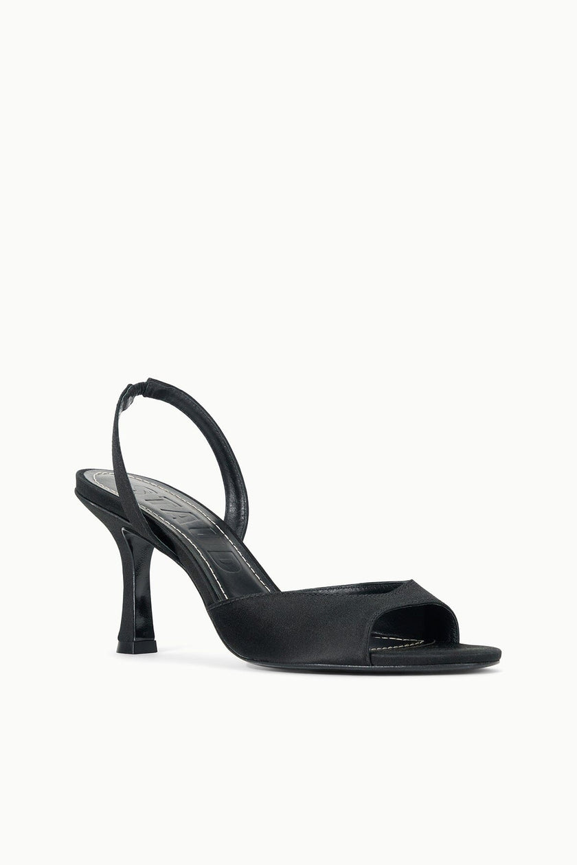 BRIGITTE HEEL BLACK SATIN - Image 3