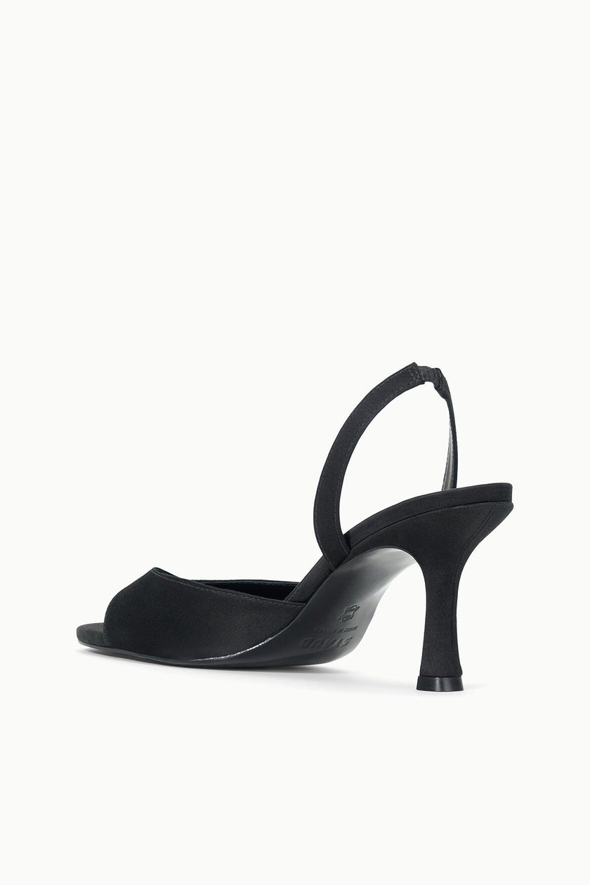 BRIGITTE HEEL BLACK SATIN - Image 5