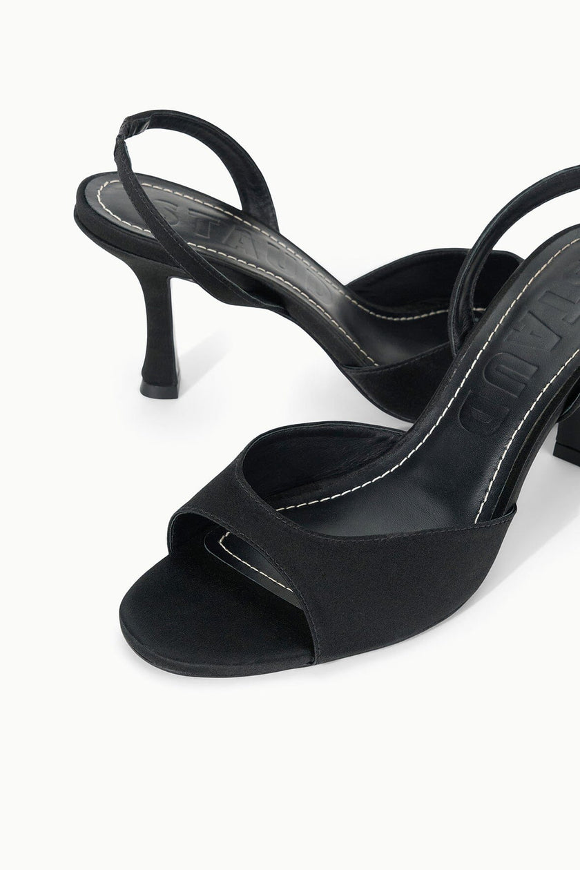 BRIGITTE HEEL BLACK SATIN - Image 6