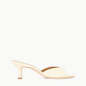 BRIGITTE LEATHER MULE CREAM