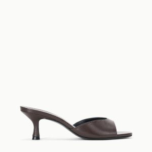 BRIGITTE LEATHER MULE ESPRESSO