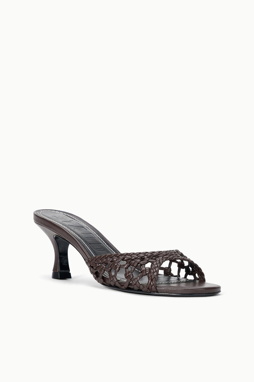 BRIGITTE LEATHER MULE ESPRESSO KNOTTED - Image 3