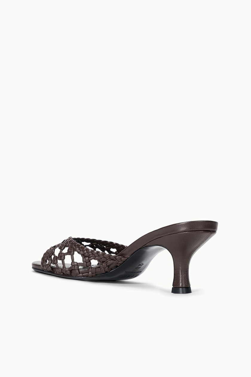 BRIGITTE LEATHER MULE ESPRESSO KNOTTED - Image 5