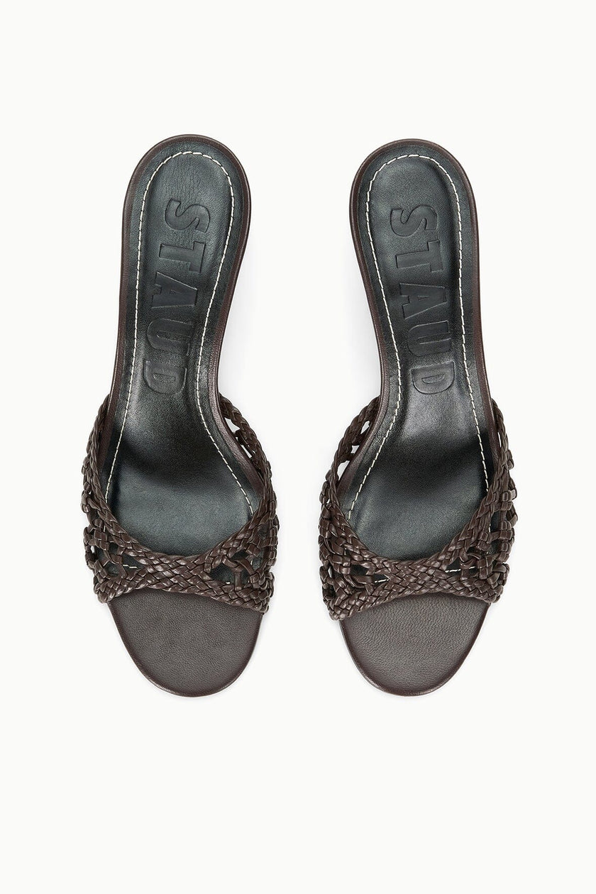 BRIGITTE LEATHER MULE ESPRESSO KNOTTED - Image 7