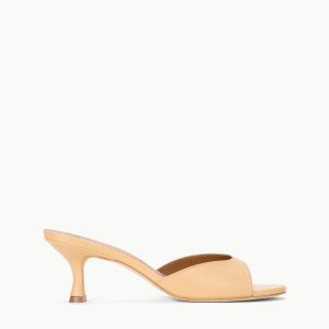 BRIGITTE LEATHER MULE  PORCINI