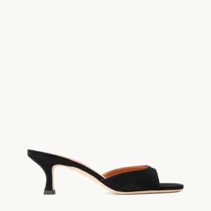 BRIGITTE SUEDE MULE  BLACK