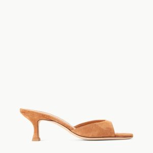 BRIGITTE SUEDE MULE  TAN