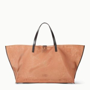 CHRISTOS LARGE MESH TOTE CAMEL