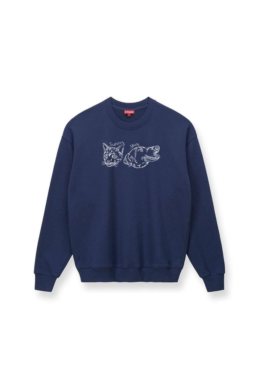 CUSTOM STAUD x C.BONZ OVERSIZED SWEATSHIRT NAVY - Image 2