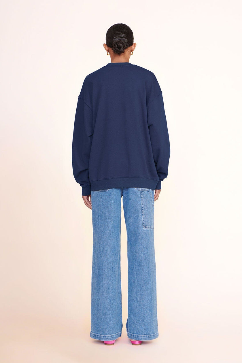 CUSTOM STAUD x C.BONZ OVERSIZED SWEATSHIRT NAVY - Image 3