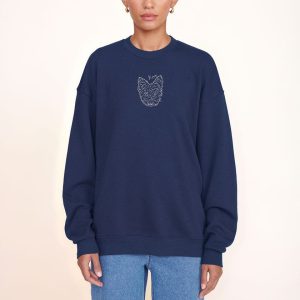 CUSTOM STAUD x C.BONZ OVERSIZED SWEATSHIRT NAVY