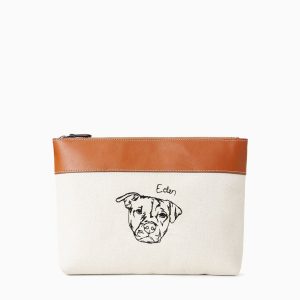 CUSTOM STAUD x C.BONZ DUCKIE ZIP POUCH  CREAM TAN
