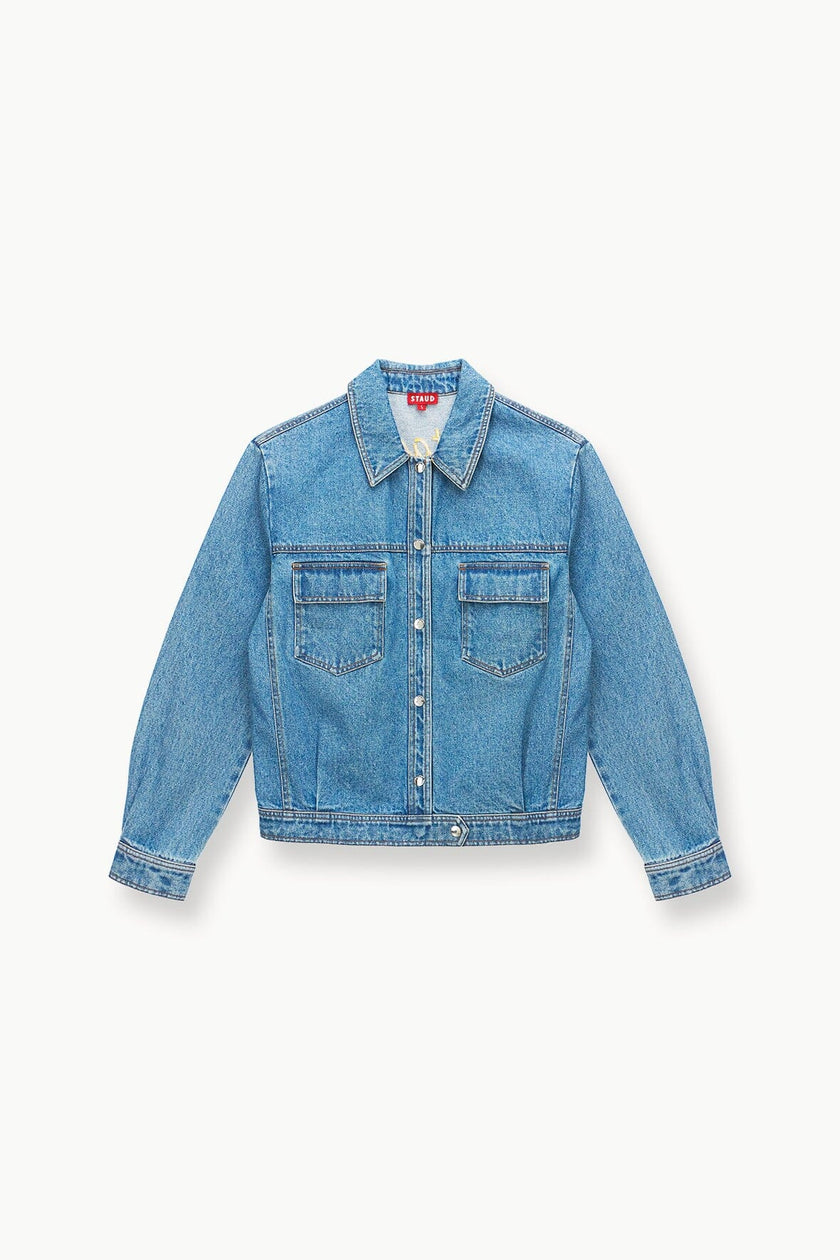 CUSTOM STAUD x C.BONZ OVERSIZED RYAN DENIM JACKET MEDIUM WASH - Image 3