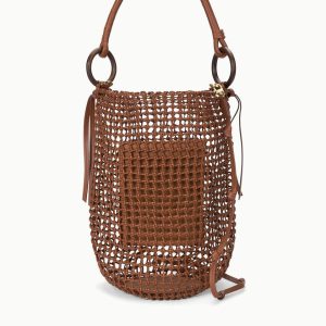 DEL MAR BUCKET BAG TAN WOVEN