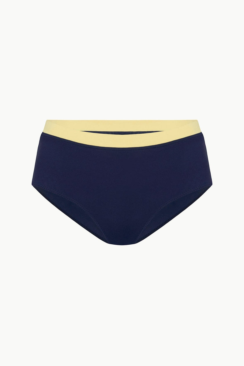 DEVON HIGH RISE BIKINI BOTTOM NAVY COLORBLOCK - Image 5