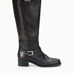 BROOKLYN FLAT BOOT ESPRESSO DISTRESSED