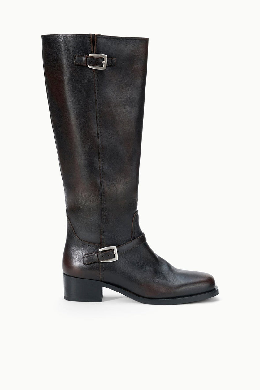 BROOKLYN FLAT BOOT ESPRESSO DISTRESSED