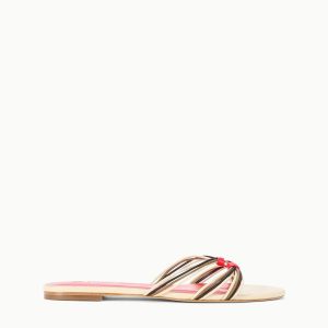CARRIE SANDAL  CREAM RED ROSE
