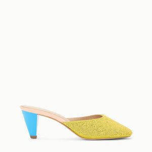 VELA BEADED MULE  CITRON POOL