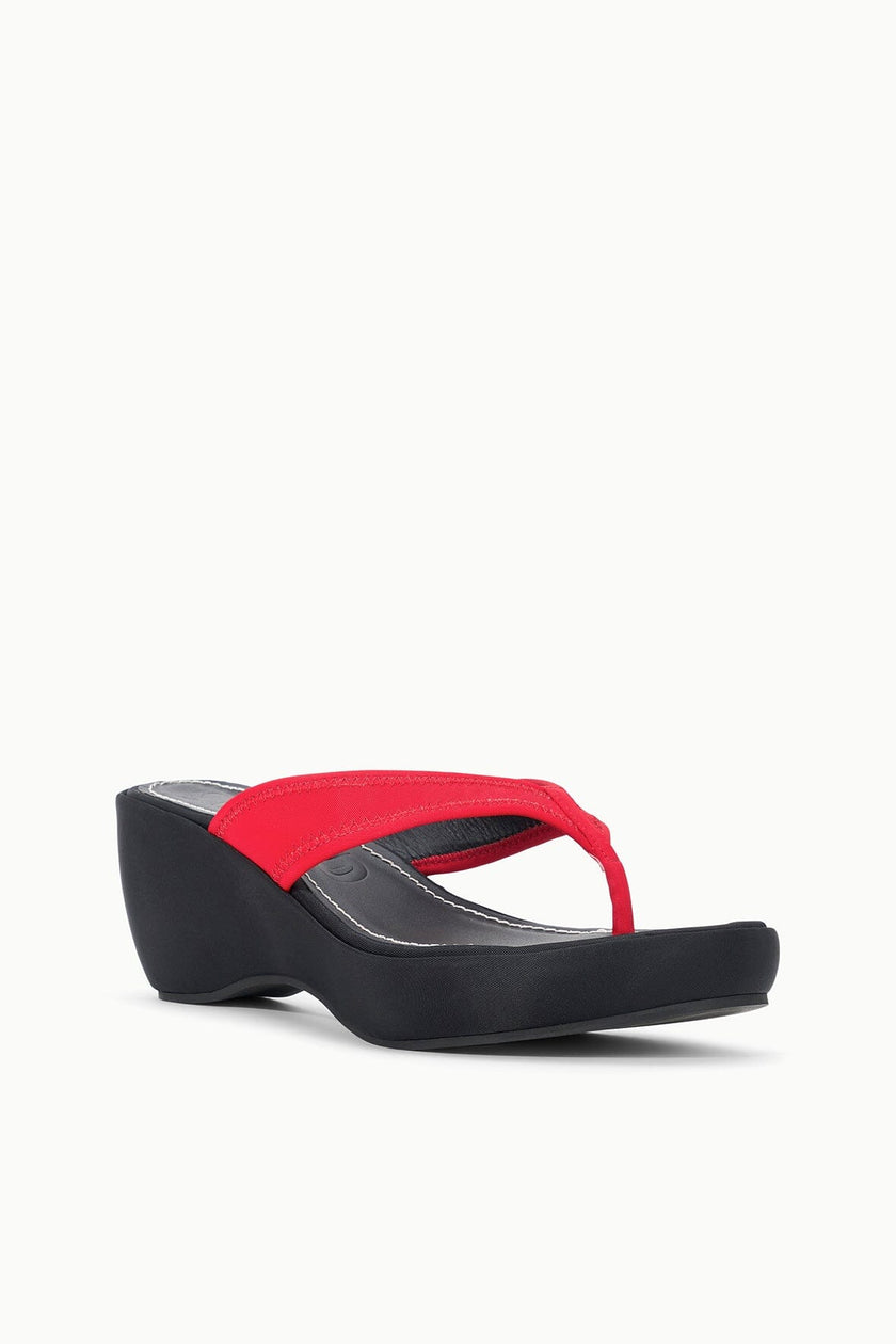 REMY THONG WEDGE BLACK RED - Image 2