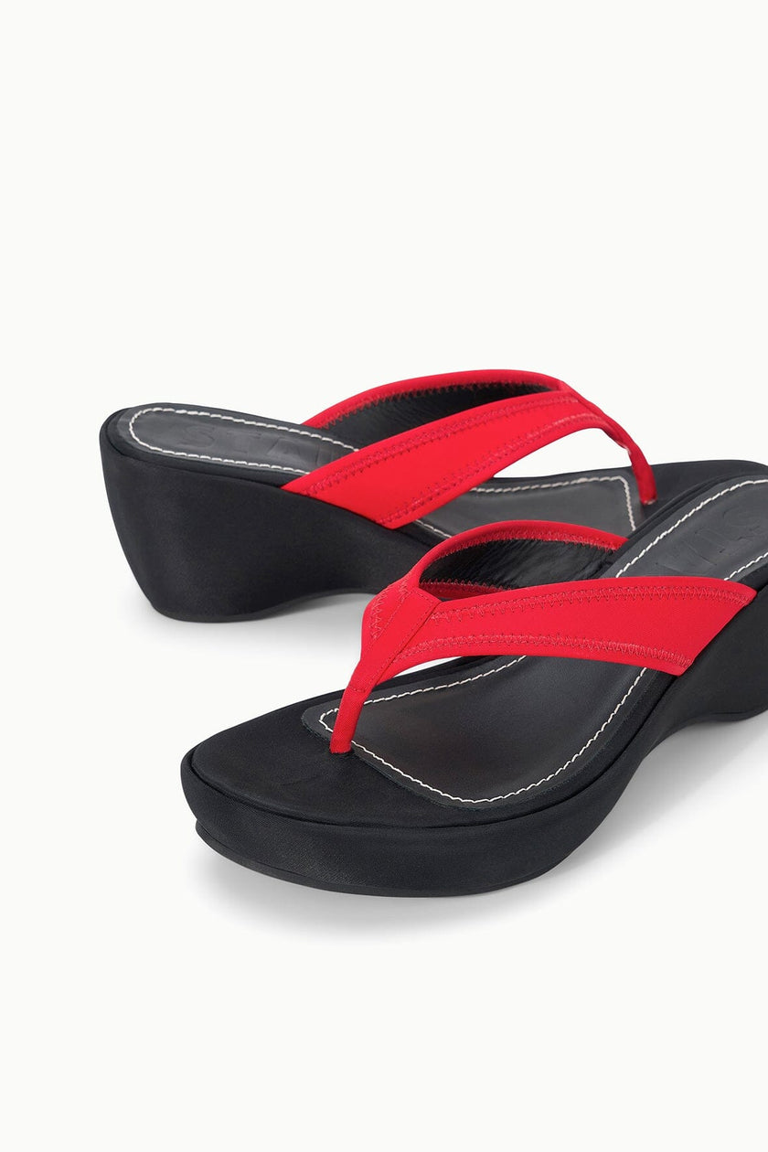 REMY THONG WEDGE BLACK RED - Image 4