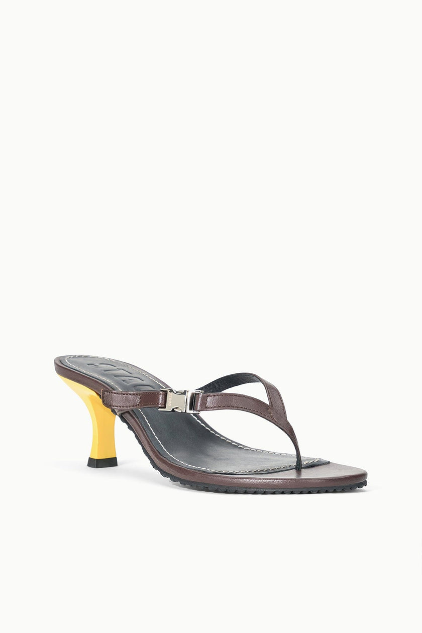 FLYNN KITTEN HEEL ESPRESSO LEMON - Image 2