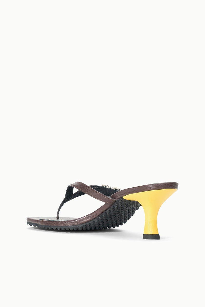 FLYNN KITTEN HEEL ESPRESSO LEMON - Image 3