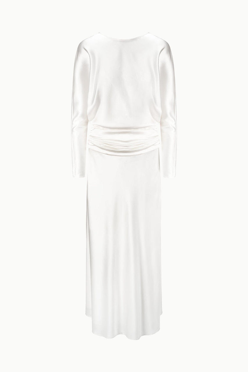 FREDA SILK DRESS IVORY - Image 6