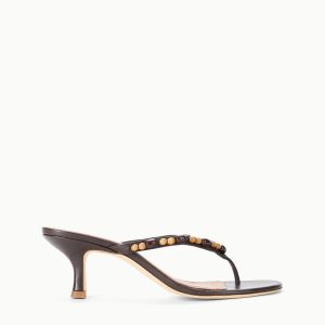 FREJA KITTEN HEEL WOOD BEADS