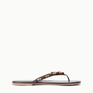 FREJA THONG  WOOD BEADS