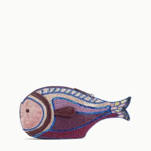 PESCE BEADED CLUTCH  ULTRAVIOLET