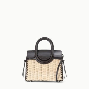 MAUDE MINI WICKER CARRYALL NATURAL ESPRESSO