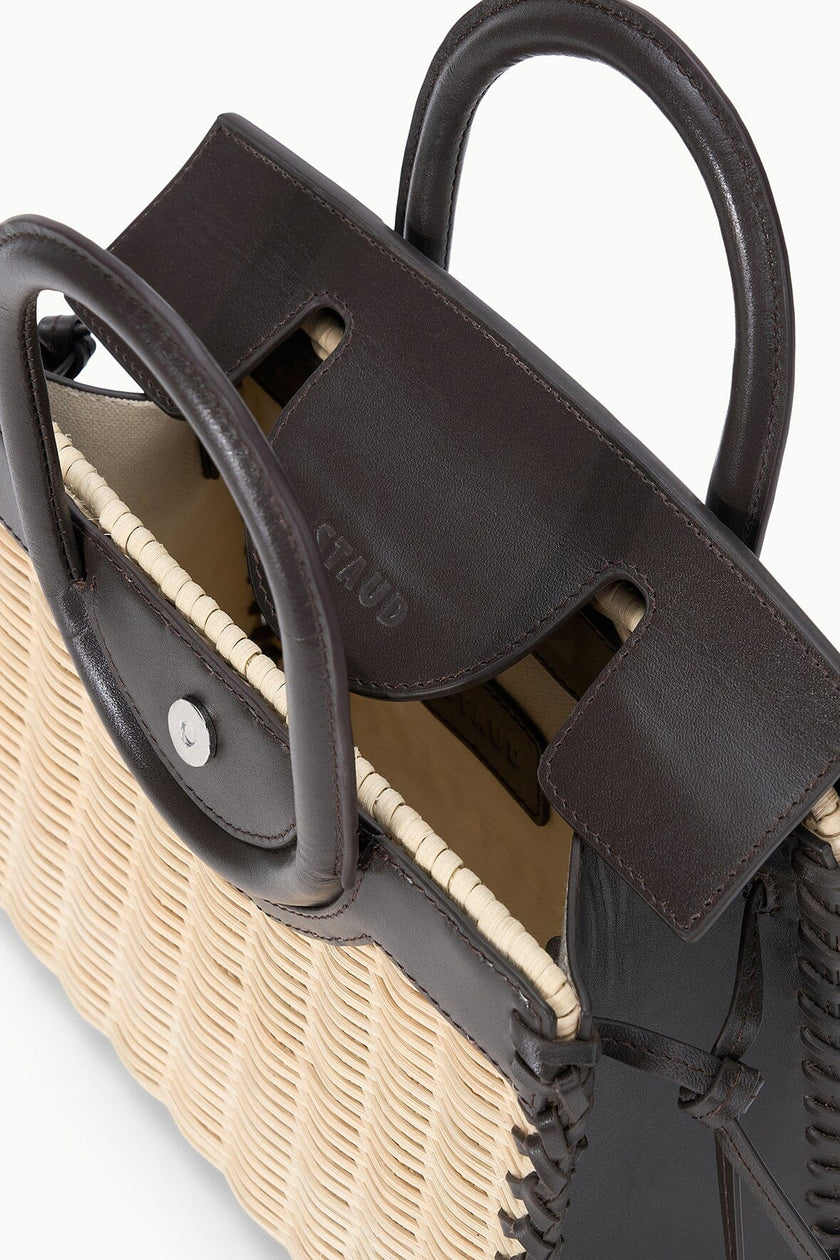 MAUDE MINI WICKER CARRYALL NATURAL ESPRESSO - Image 7