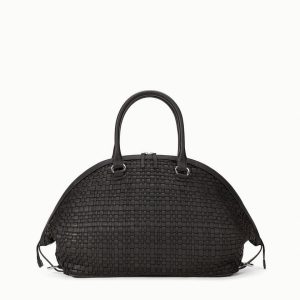 HESTER SATCHEL ESPRESSO WOVEN LEATHER