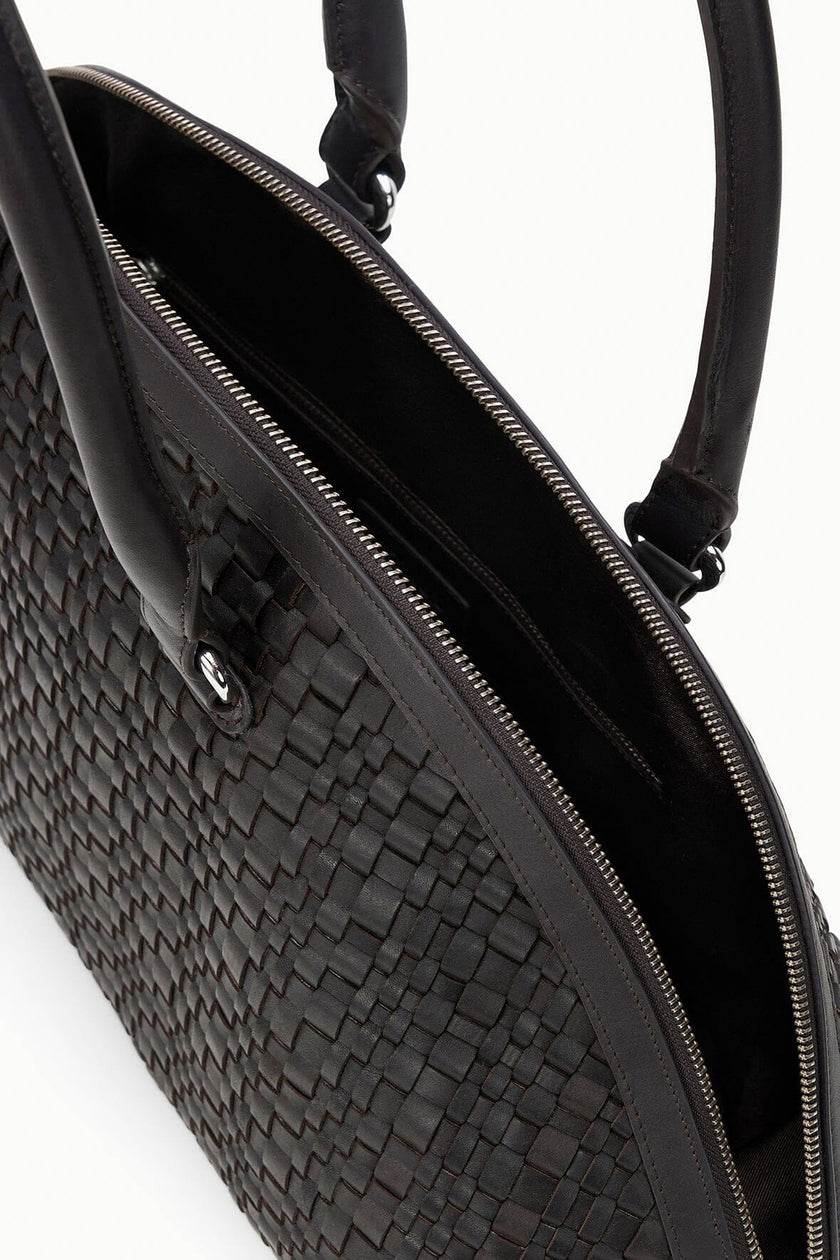 HESTER SATCHEL ESPRESSO WOVEN LEATHER - Image 7