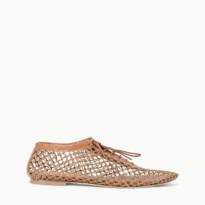 KIT LACE UP FLAT  TAN