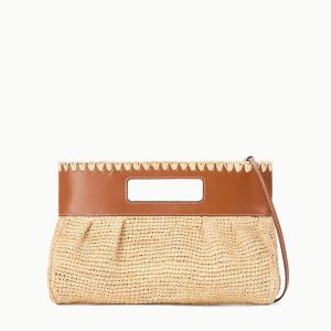LENA CLUTCH  NATURAL TAN