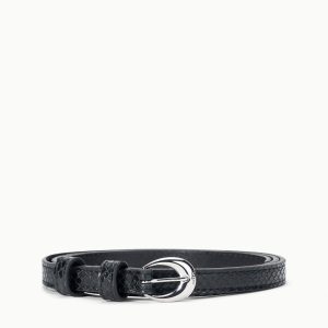 SLIM MOON BUCKLE BELT - 13MM BLACK