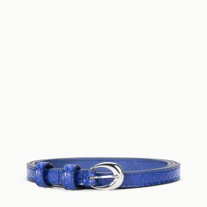 SLIM MOON BUCKLE BELT - 13MM COBALT