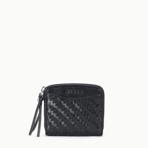 MAE HAND-WOVEN WALLET BLACK WOVEN