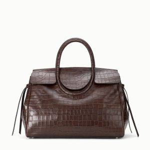 MAUDE CARRYALL ESPRESSO CROCO