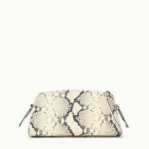 MAUDE CONVERTIBLE CLUTCH  WHITE SNAKE