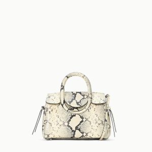 MAUDE MINI CARRYALL WHITE SNAKE