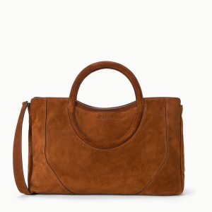 MAUDE SATCHEL TABAC SUEDE