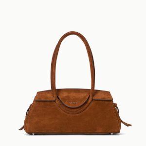 MAUDE SHOULDER BAG TABAC SUEDE