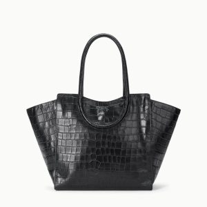 MAUDE TOTE BAG BLACK CROCO