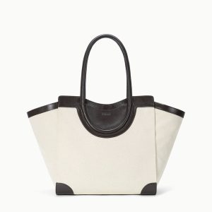 MAUDE TOTE BAG NATURAL ESPRESSO