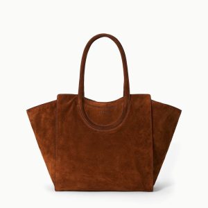 MAUDE TOTE BAG TABAC SUEDE