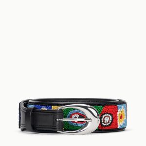 MOON BUCKLE BELT BEADED MILLEFIORE