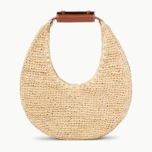 MOON RAFFIA BAG NATURAL RAFFIA